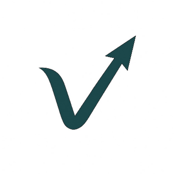 VeraScaleAI V logo growth arrow